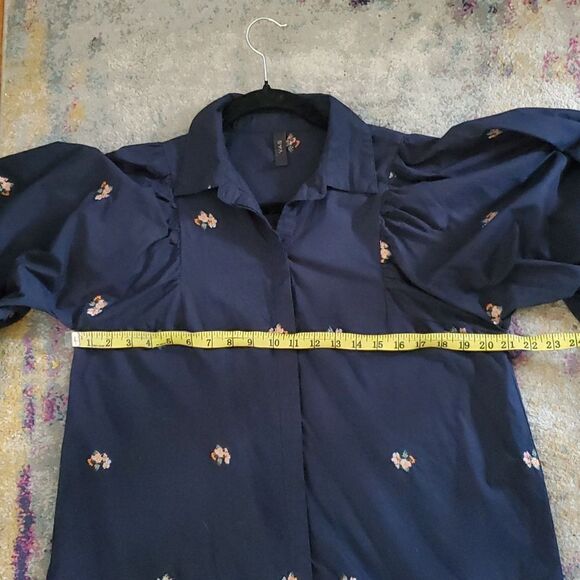 Y.A.S Embroidered Tunic Or Mini Dress with Balloon Sleeves Size S - Picture 12 of 15